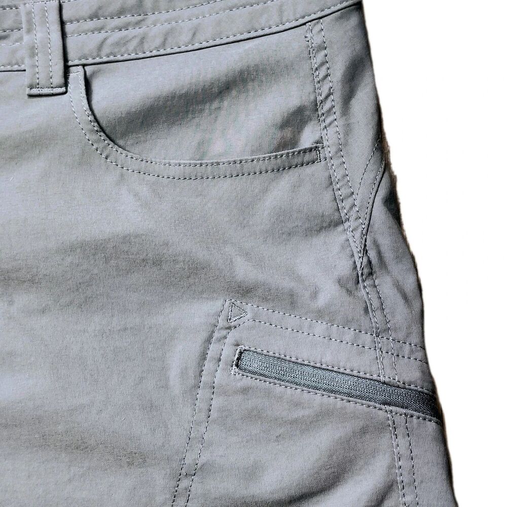 Eddie Bauer Women's Size 16 Hiking Shorts Gray Stretch Nylon Zip Pocket Outdoor - Picture 6 of 9